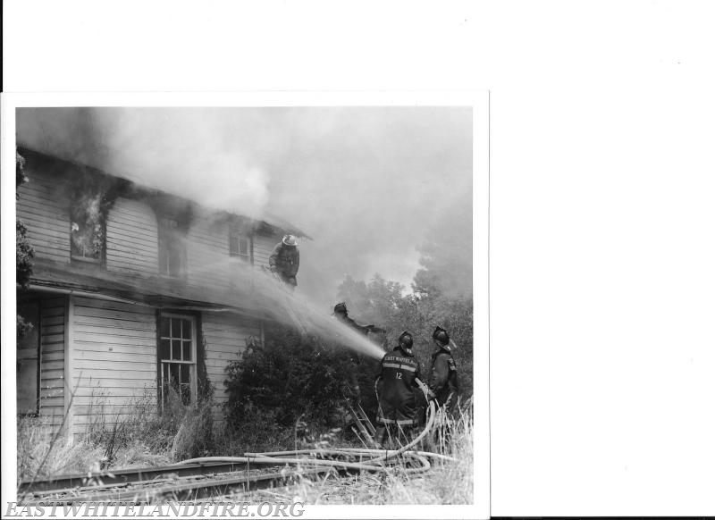 Burning an old house on Phoenixville Pike in East Whiteland Township.